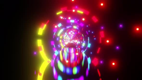 Round Blinking Tunnel Tube Vj Loop 4K alt