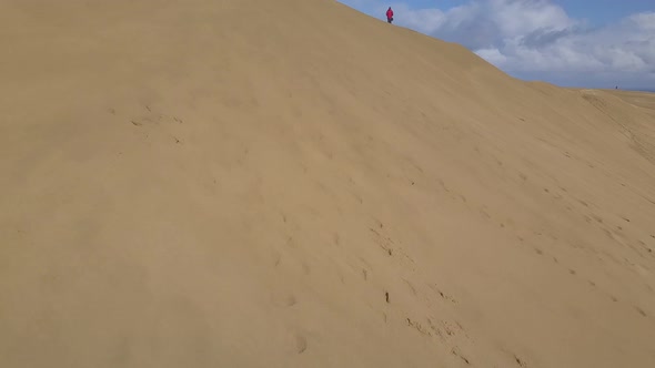 Giant sand dunes in New Zealand