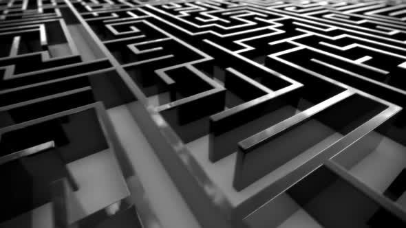 Seamless animation of the flight over an infinite black maze. Loopable. HD alt