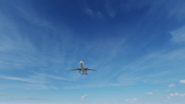 A Plane Flying In The Sky C alt