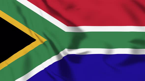 4K South Africa Flag - Loopable