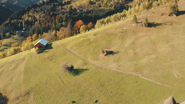 Alps Mountain Village Aerial alt