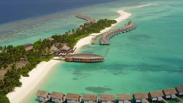 Aerial view seascape of tropical sea view beach wildlife by lagoon with sand background alt