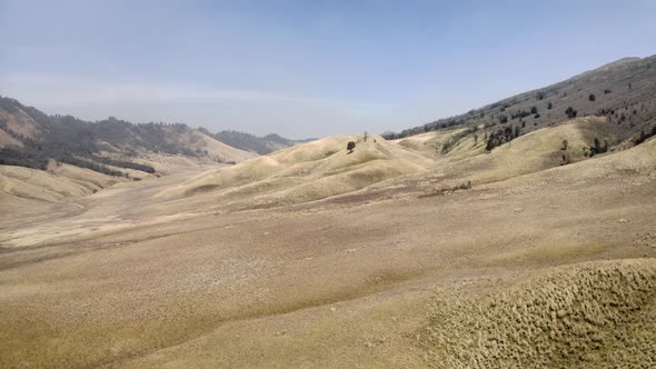Drone Of Mountains And Tree In Bromo Tengger Semeru alt