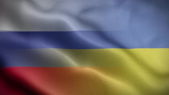 Russia Ukraine Flag Loop Background 4K