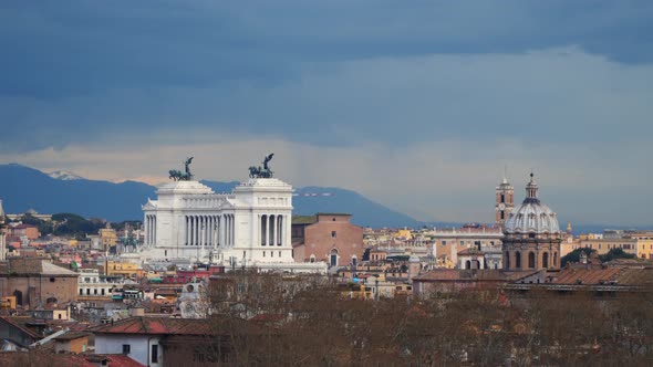 Panorama of Rome City in Side of Capitoline Hill