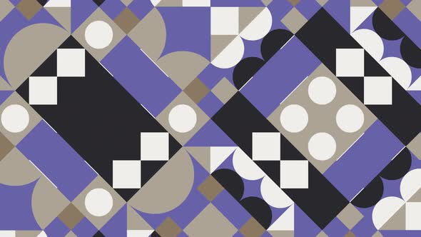 Geometric tiles in abstract animated pattern. Motion graphic background in a flat design alt