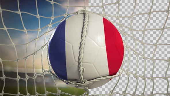 Soccer Ball Scoring Goal Day Frontal - France