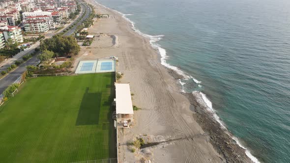 Aerial View Alanya Turkey  Resort Town Seashore alt
