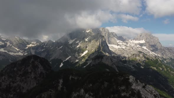 Incredible Views in the Albanian Alps Summer's Day in Albania in the Mountains Morning View of