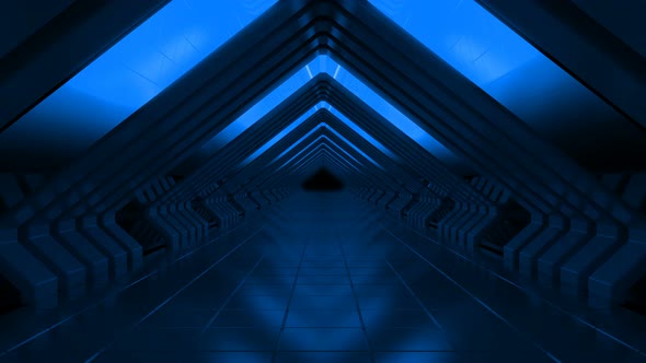 Blue Triangle Shaped Loop Tunnel