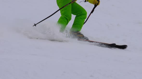 Amateur Skier Girl Downhill alt