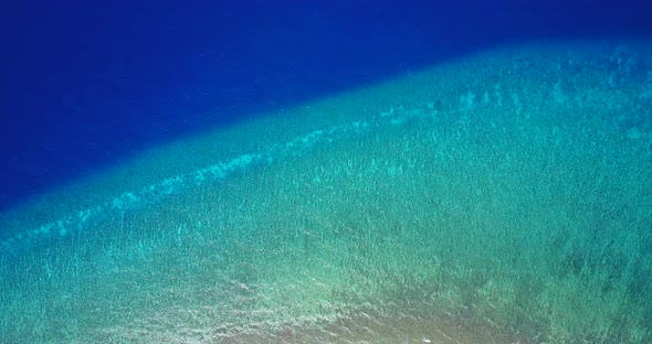 Natural drone copy space shot of a summer white paradise sand beach and aqua blue ocean background i alt
