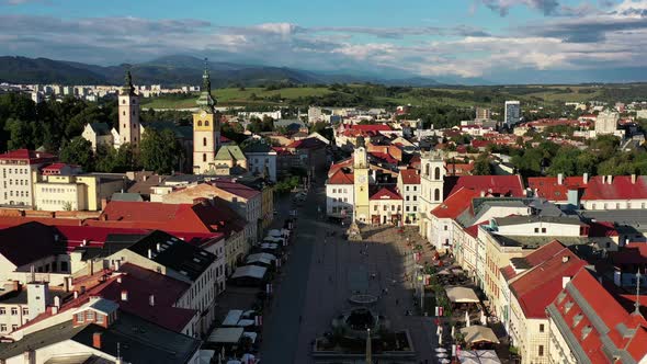 Aerial view of Banska Bystrica city in Slovakia alt