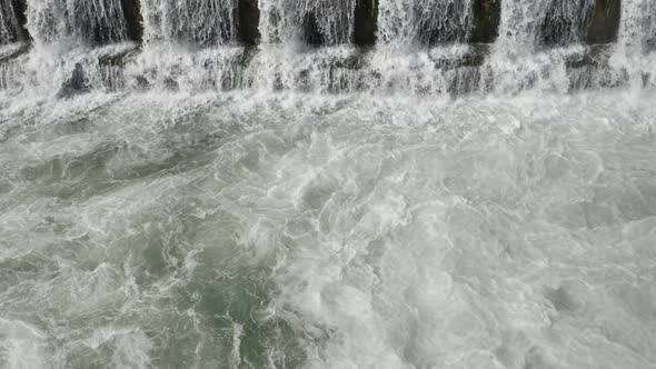 Dam Water Close Up Aerial View alt