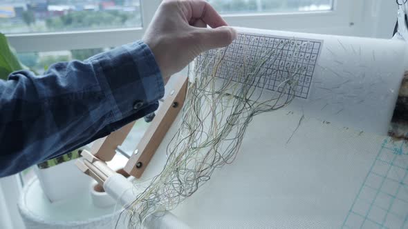 Needlework handicraft lifestyle concept. alt