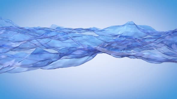 Liquid Waves In Blue