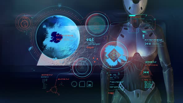 Fantastic Video Poster With Alien Infographics 4K alt