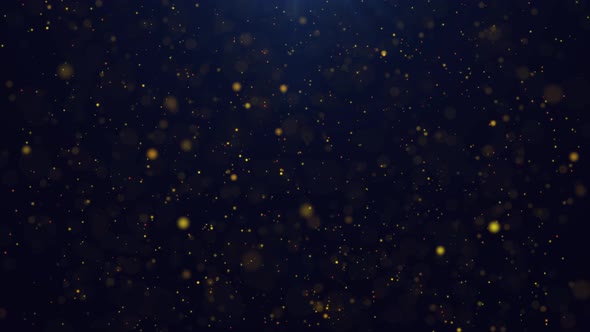 Gold particles with shining golden floor particle stars dust ...