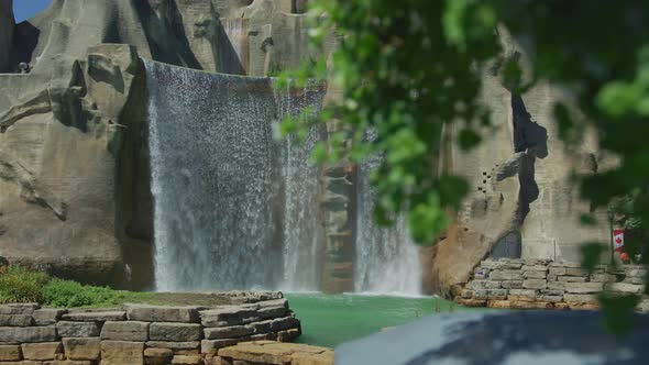 The waterfall at Canada's Wonderland alt
