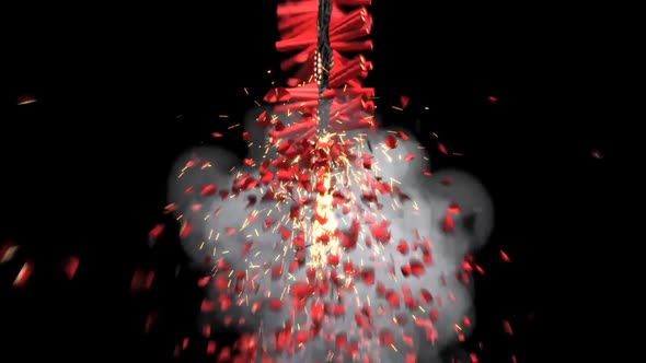 Chinese New Year Firecrackers 1 String Close Up alt