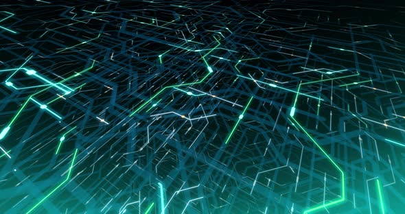 4K seamless loop of printed circuit board (PCB) in motion. alt