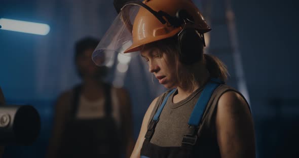 Strong Female Laborers of Modern Factory alt
