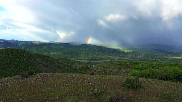Rainbow and Green Field
