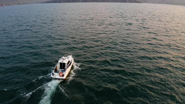 Boat at Sunset Lake Baikal 10 4k