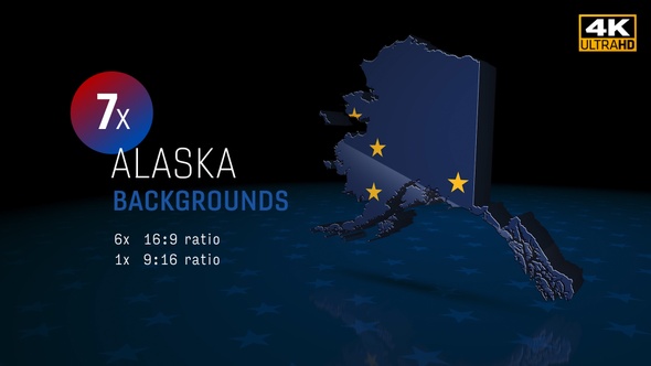 Alaska State Election Backgrounds 4K - 7 Pack