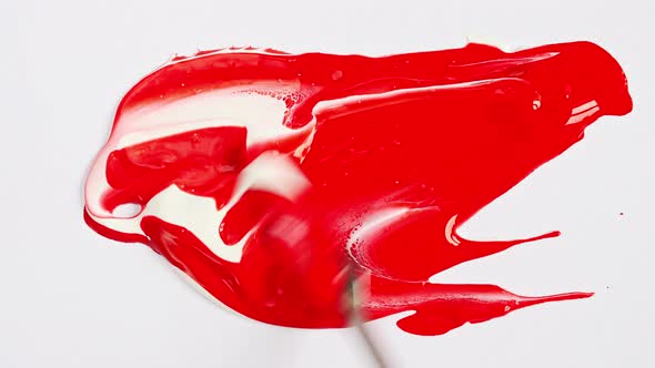 Artist Mixing Ingredients Watercolor Using Palette Knife and Pigments on White Background alt