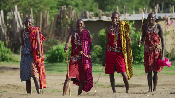Maasai men smiling and laughing alt
