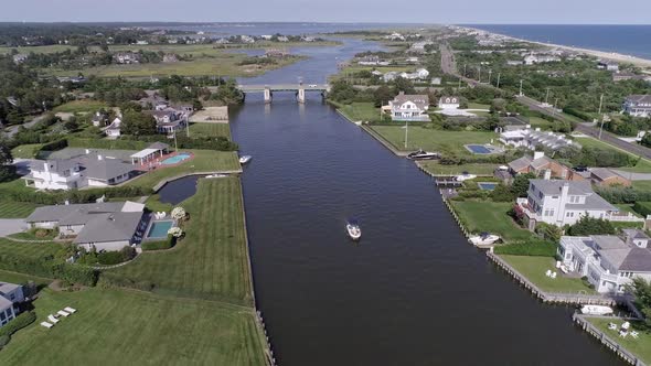 Flying Towards a Bridge in Quantuck Bay in  Westhampton alt