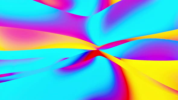 Abstract Retro Magenta Blue Yellow Color Swirl Background Loop