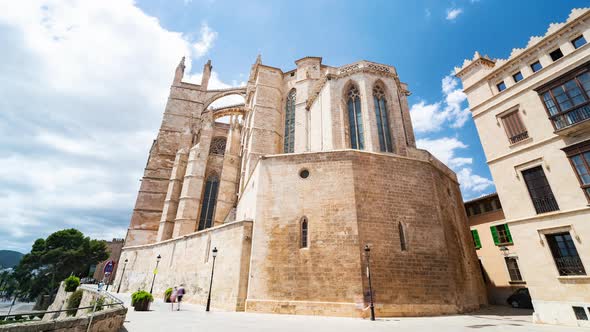 Palma De Mallorca Spain / The Catedral Basilica De Santa Maria