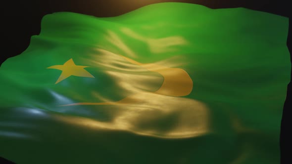 Mauritania Flag Low Angle View