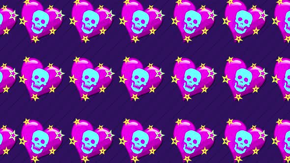 Punk Pop Art Retro Skull Loop alt