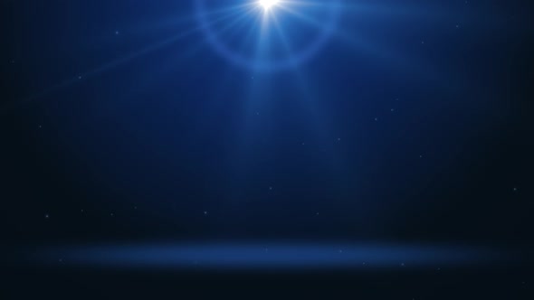 Bright star on a blue background