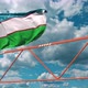 Flag of Uzbekistan and Swing Arm Barrier - VideoHive Item for Sale