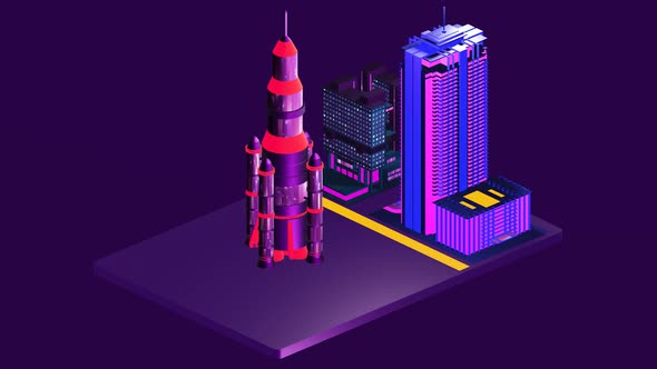 Rocket flies off the earth