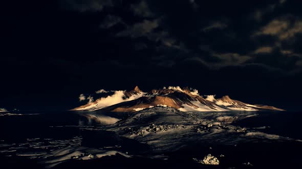 Dramatic Landscape in Antarctica with Storm Coming alt
