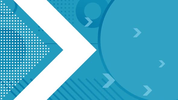 White and blue arrows with circles, lines and dots on blue background alt