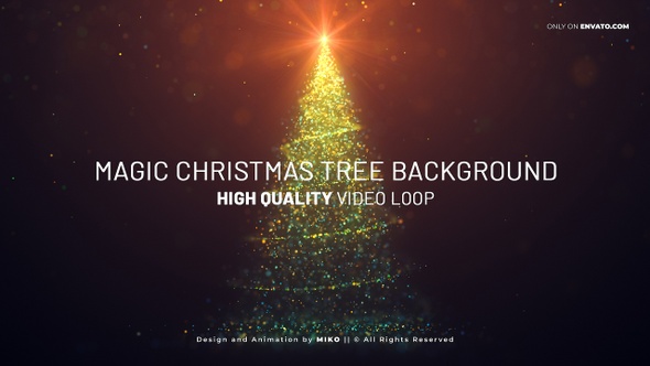 Magic Christmas Tree Background