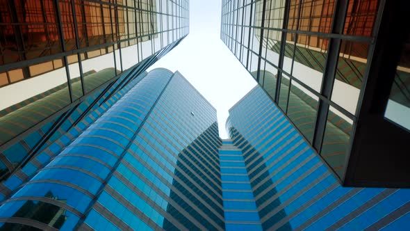 High Rise Buildings With Modern Architecture In Large City Metropolis Financial Economy Growth  alt