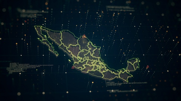 Gold Mexico Map Danger 4K
