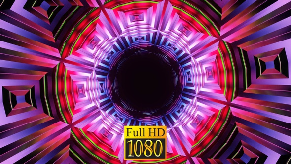 Tunnel Six Pointed Star Vj Loop HD alt