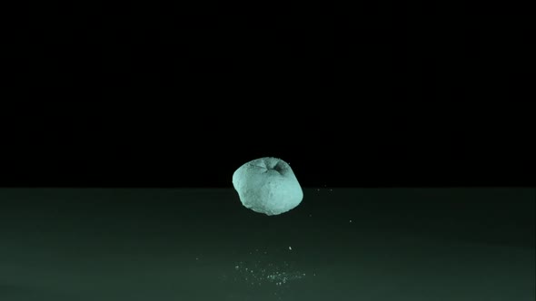 Doughnuts falling and bouncing in ultra slow mo 1500fps - reflective surface - DOUGHNUTS PHANTOM 003 alt