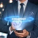 Businessman Smartphone Hologram Word   Strategy - VideoHive Item for Sale