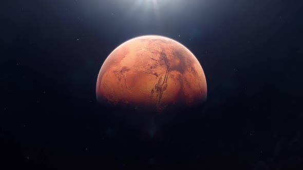 Approaching Mars as it Spins into View