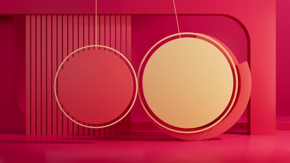 3D geometric space background alt